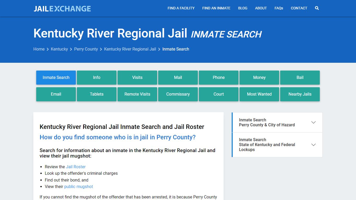 Inmate Search: Roster & Mugshots - Kentucky River Regional Jail, KY